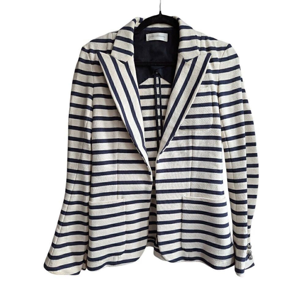 Faith Connexion striped cotton blazer size 36
